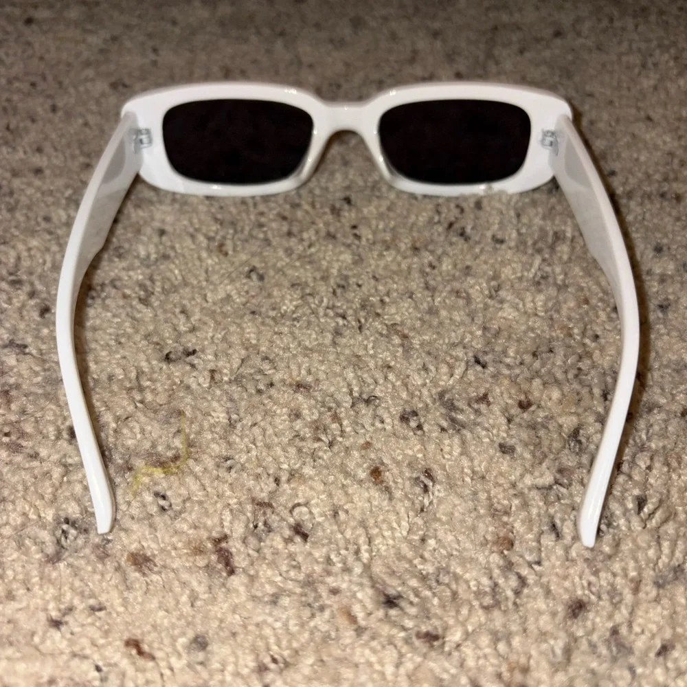 Amazon White Rectangular Glasses